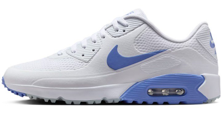 Nike AIR MAX 90 G unisex buty golfowe, biało/niebieskie
