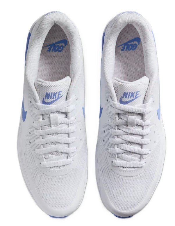 Nike AIR MAX 90 G unisex buty golfowe, biało/niebieskie