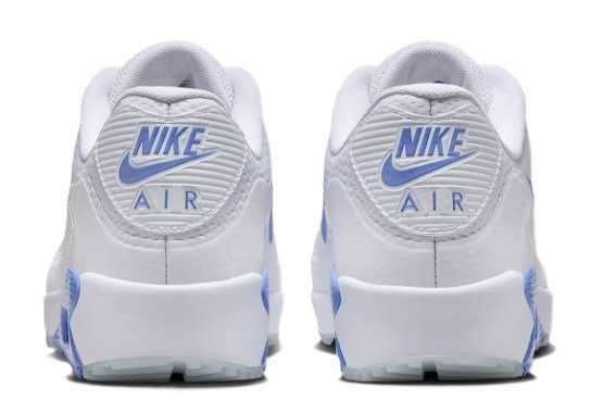 Nike AIR MAX 90 G unisex buty golfowe, biało/niebieskie