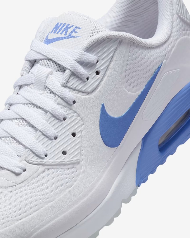Nike AIR MAX 90 G unisex buty golfowe, biało/niebieskie