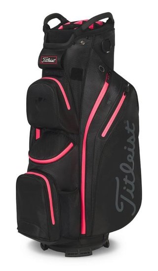 Titleist 14 StaDry cart bag, czarno/czarwony