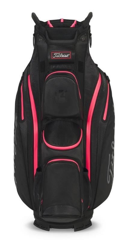 Titleist 14 StaDry cart bag, black/candy/pink