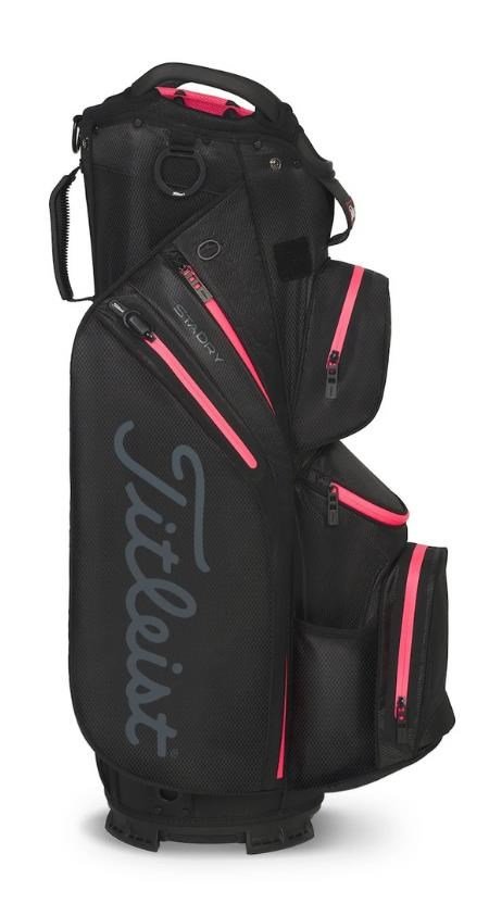 Titleist 14 StaDry cart bag, black/candy/pink