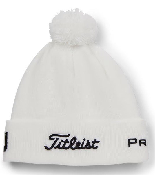 Titleist Tour Pom Pom czapka zimowa, biała