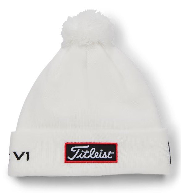 Titleist Tour Pom Pom czapka zimowa, biała