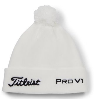 Titleist Tour Pom Pom czapka zimowa, biała
