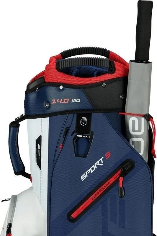 Big Max Dri Lite Sport 3 cart bag, granatowo/biało/czerwony