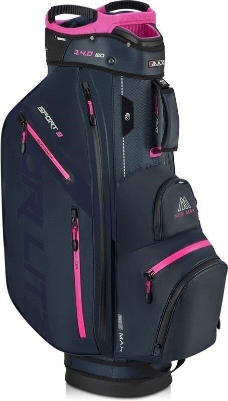 Big Max Dri Lite Sport 3 cart bag, steel blue/fuchsia