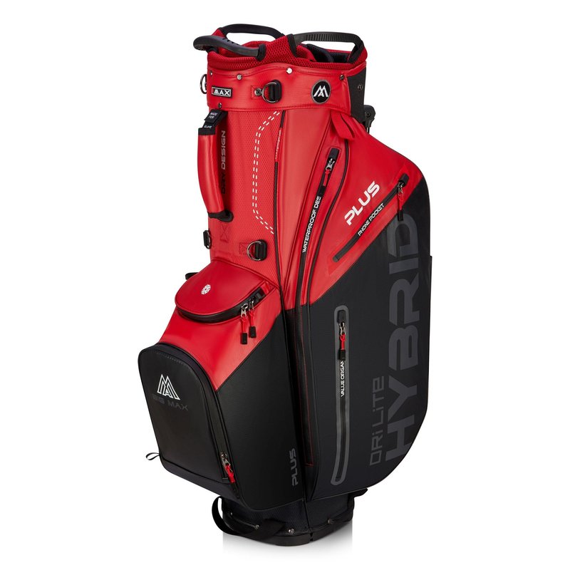 Big Max Dri Lite Hybrid Plus stand bag, czerwono/czarny