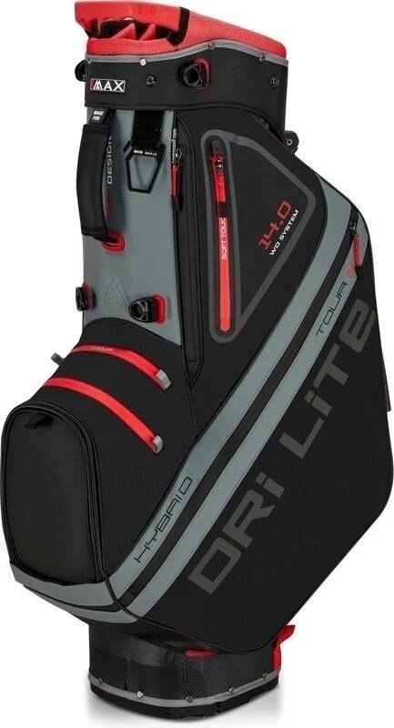 Big Max Dri Lite Hybrid Tour 2 stand bag, czarno/szaro/czerwony