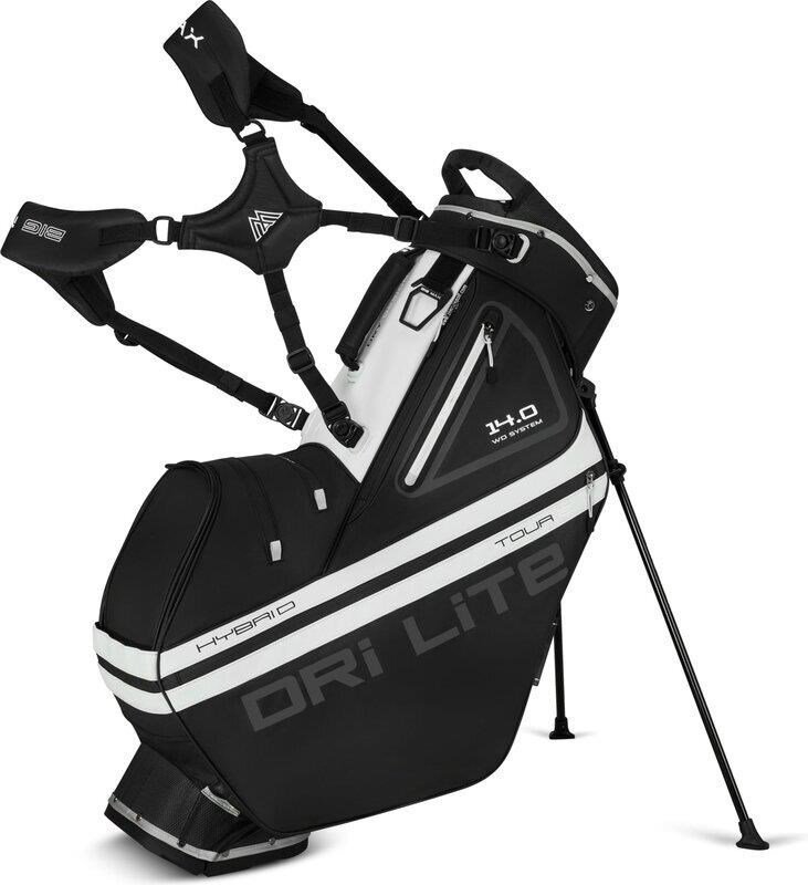 Big Max Dri Lite Hybrid Tour 2 stand bag, czrano/biały