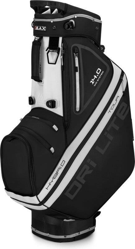 Big Max Dri Lite Hybrid Tour 2 stand bag, czrano/biały