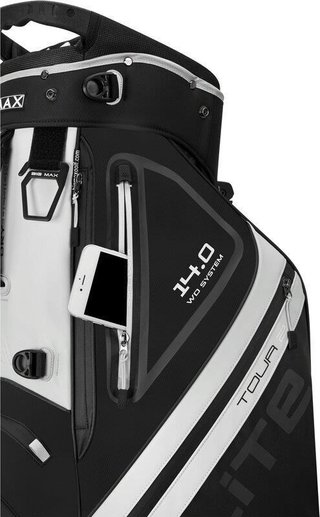 Big Max Dri Lite Hybrid Tour 2 stand bag, czrano/biały
