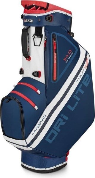 Big Max Dri Lite Hybrid Tour 2 stand bag, granatowo/czerwono/biały