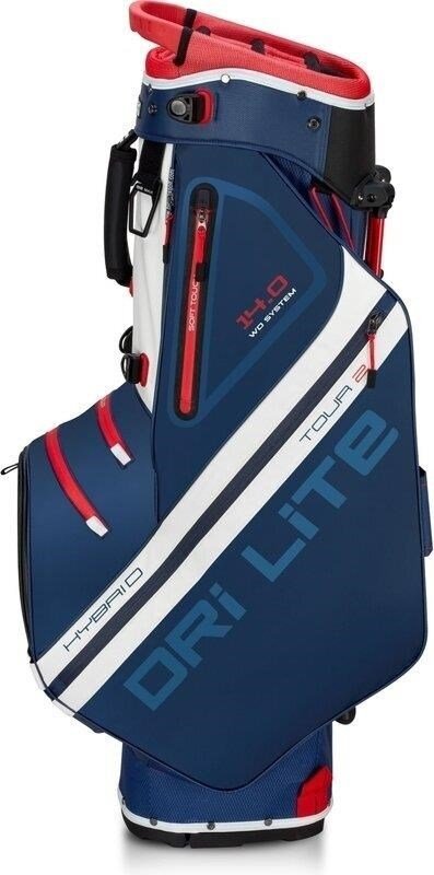 Big Max Dri Lite Hybrid Tour 2 stand bag, granatowo/czerwono/biały