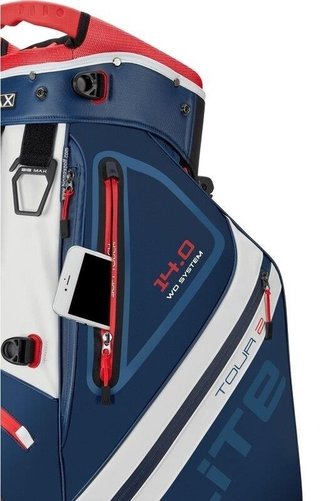 Big Max Dri Lite Hybrid Tour 2 stand bag, granatowo/czerwono/biały