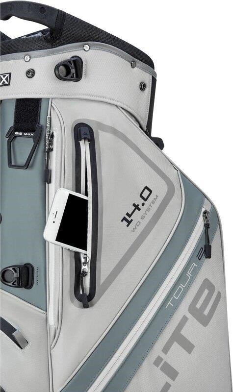 Big Max Dri Lite Hybrid Tour 2 stand bag, srebrno/szary