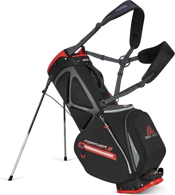 Big Max Dri Lite Feather 2 stand bag, czarno/czerwony