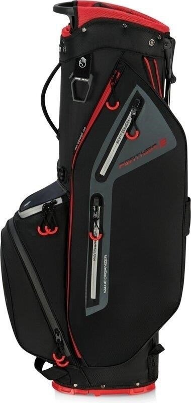 Big Max Dri Lite Feather 2 stand bag, czarno/czerwony