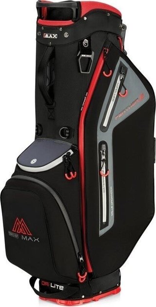 Big Max Dri Lite Feather 2 stand bag, czarno/czerwony