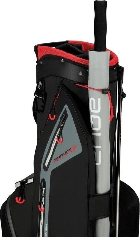 Big Max Dri Lite Feather 2 stand bag, czarno/czerwony