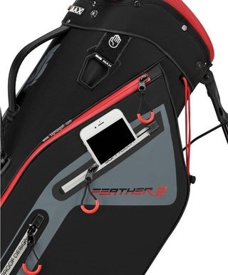 Big Max Dri Lite Feather 2 stand bag, czarno/czerwony