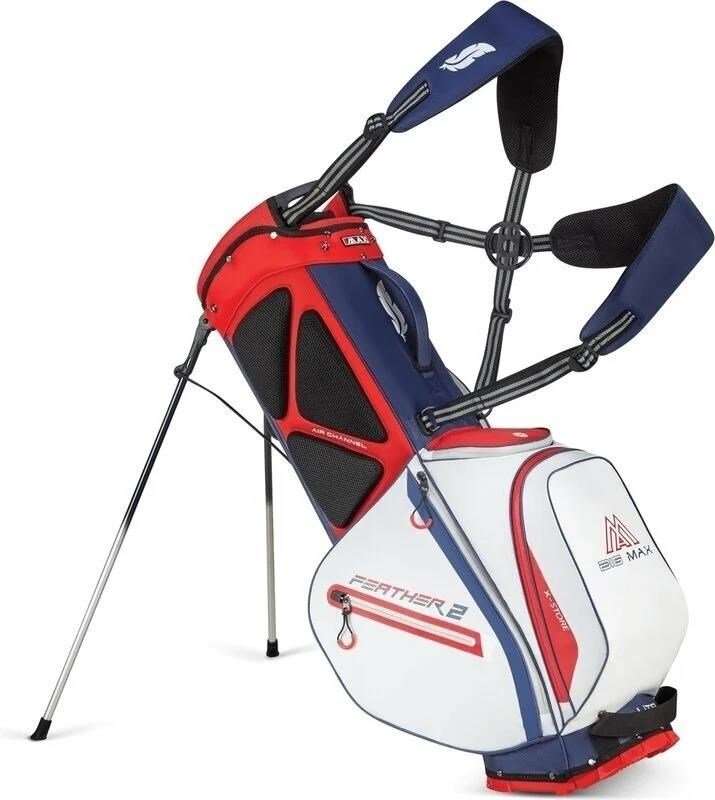 Big Max Dri Lite Feather 2 stand bag, niebiesko/czerwono/biały