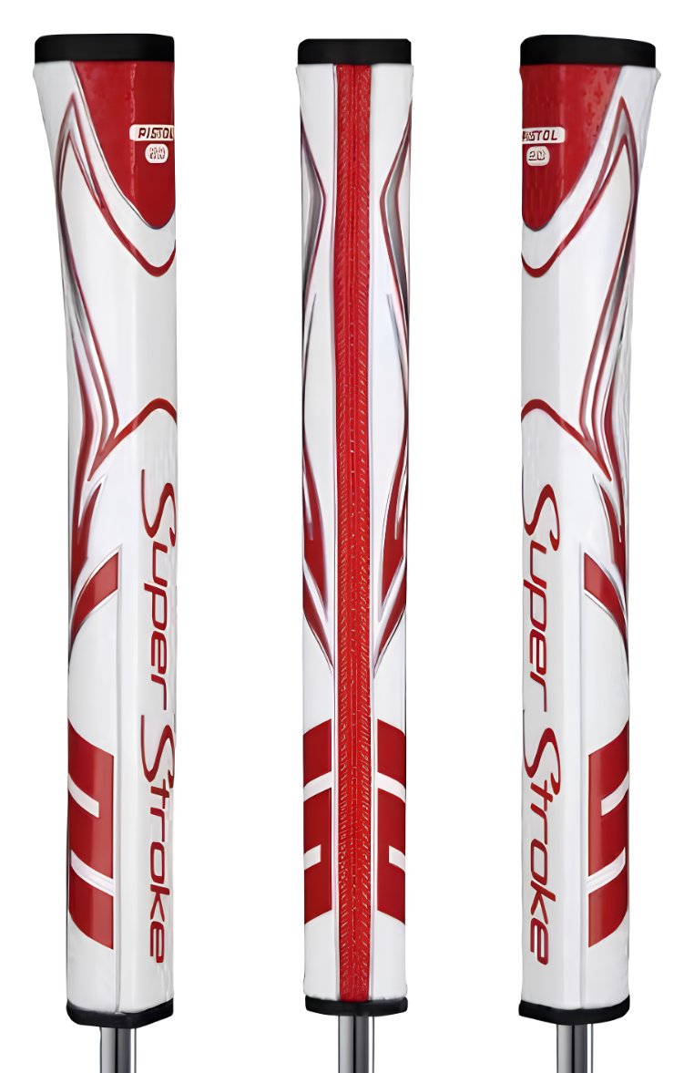SuperStroke Zenergy Pistol GT 2.0 putter grip, biało/czerwony