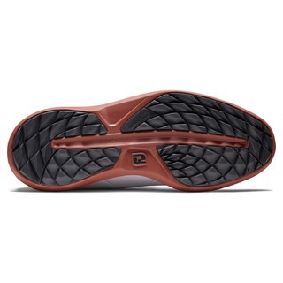 FootJoy Traditions męskie buty golfowe, białe/brick blucher