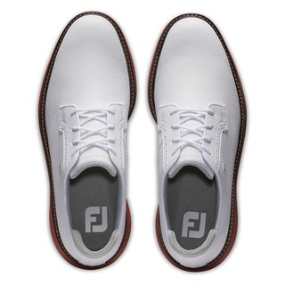 FootJoy Traditions męskie buty golfowe, białe/brick blucher