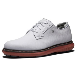 FootJoy Traditions męskie buty golfowe, białe/brick blucher