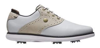 FootJoy Traditions damskie buty golfowe, white/tan/black
