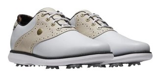 FootJoy Traditions damskie buty golfowe, white/tan/black