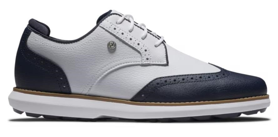 FootJoy Traditions Wing Tip damskie buty golfowe, biało/granatowe