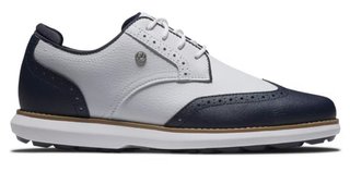FootJoy Traditions Wing Tip damskie buty golfowe, biało/granatowe