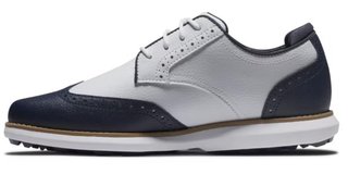 FootJoy Traditions Wing Tip damskie buty golfowe, biało/granatowe