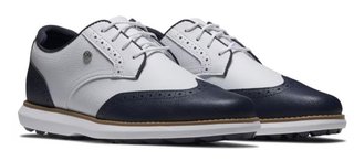 FootJoy Traditions Wing Tip damskie buty golfowe, biało/granatowe
