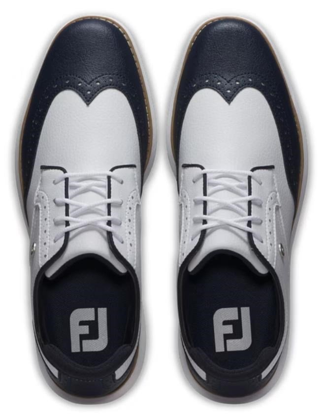 FootJoy Traditions Wing Tip damskie buty golfowe, biało/granatowe
