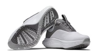 FootJoy Quantum Leather damskie buty golfowe, biało/szare