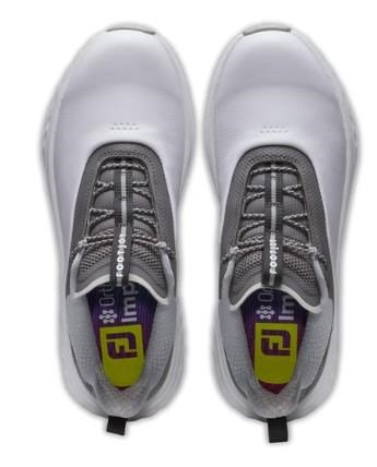 FootJoy Quantum Leather damskie buty golfowe, biało/szare