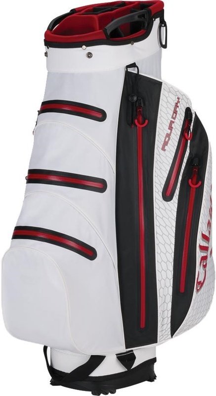 Callaway Aqua Dry cart bag, biało/czerwono/czarny