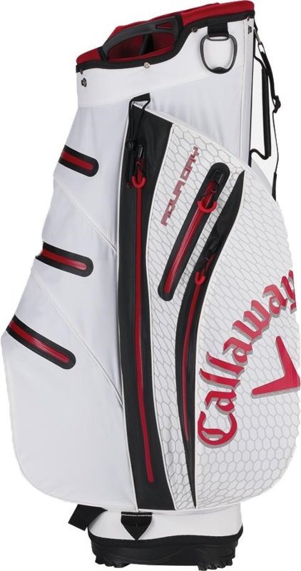 Callaway Aqua Dry cart bag, biało/czerwono/czarny