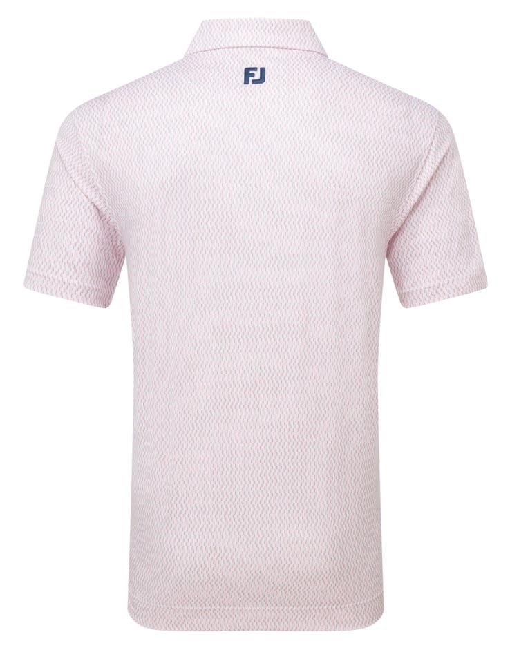 FootJoy Wiggle Print Lisle męskie polo, różowe