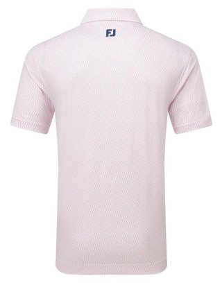FootJoy Wiggle Print Lisle męskie polo, różowe