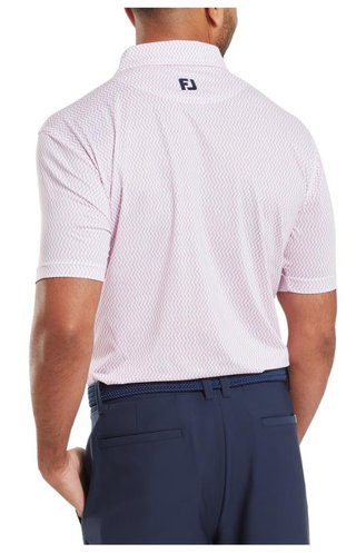 FootJoy Wiggle Print Lisle męskie polo, różowe
