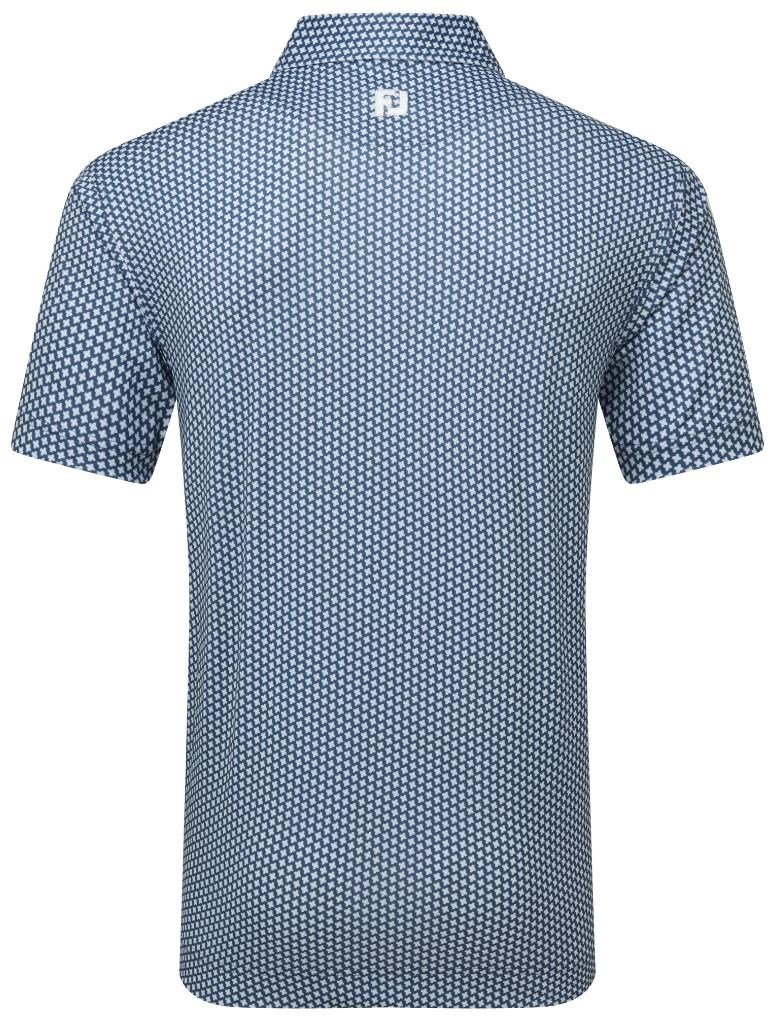 FootJoy Houndstooth Geo Lisle męskie polo, granatowy