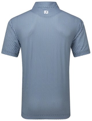 FootJoy Houndstooth Geo Lisle męskie polo, granatowy
