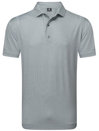 FootJoy Houndstooth Geo Lisle męskie polo, szary