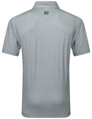 FootJoy Houndstooth Geo Lisle męskie polo, szary