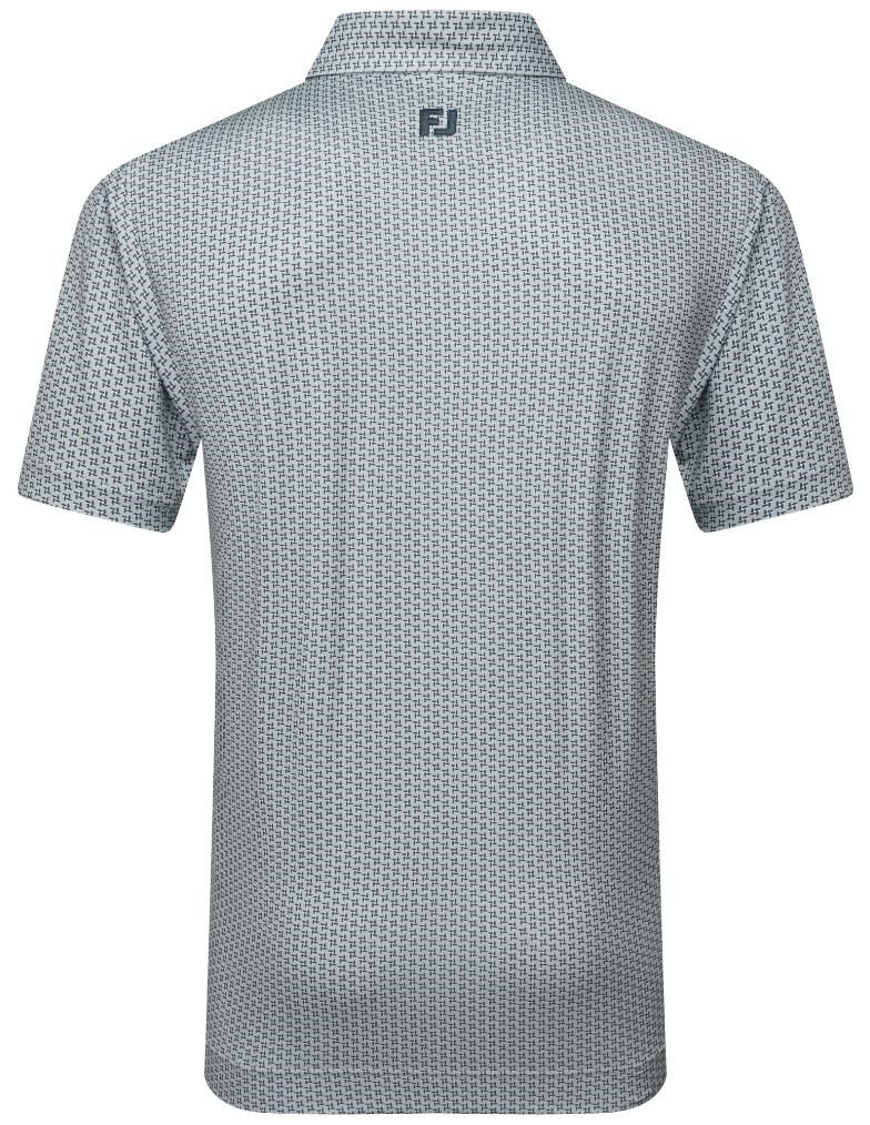 FootJoy Houndstooth Geo Lisle męskie polo, szary